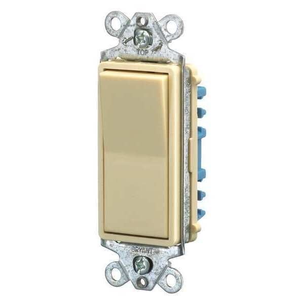 Wall Switch, 15A, Ivory, 1-Pole Type, Rocker, EnjoyTool Select, Mfr#: 9801I