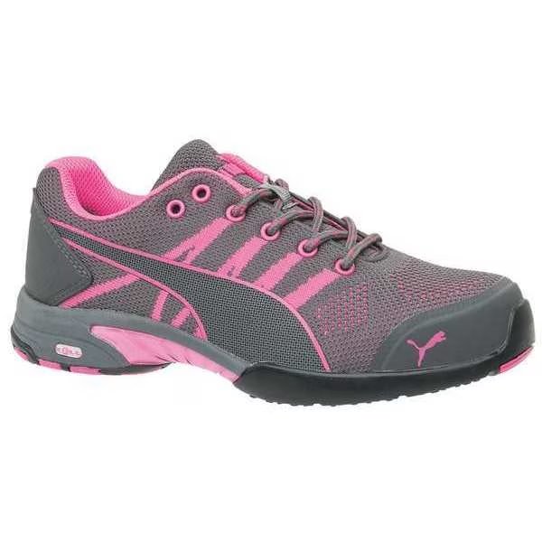 Size 7-1/2 Women's Athletic Shoe Steel Work Shoe, Gray, Puma Safety Shoes, Mfr#: 642915-7.5