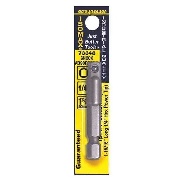 Socket Adapter, 1/4 Hex to 1/4 Sq., 2 In, Eazypower, Mfr#: 73348