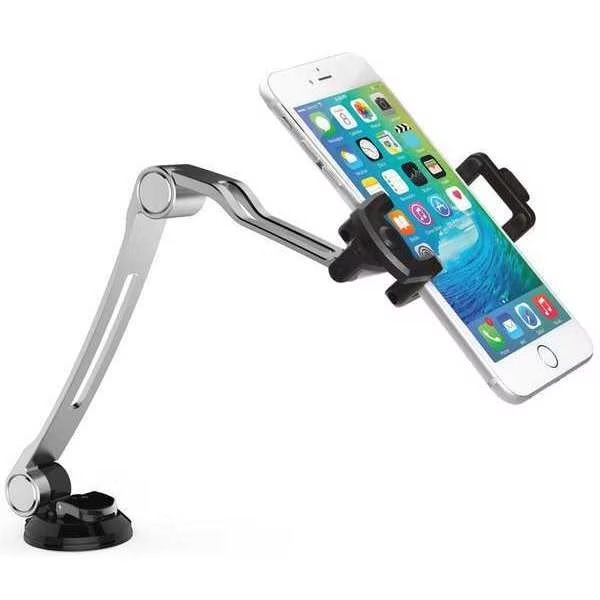 Arm Tablet Stand, Silver, Plastic, 1-1/2