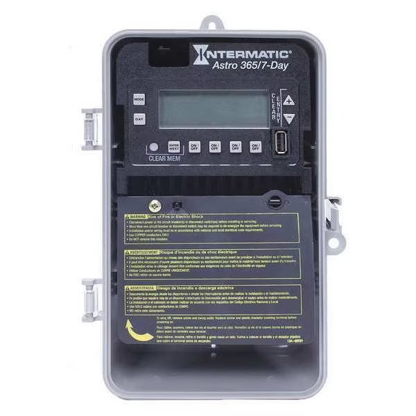 Electronic Timer, Astro 7/365 Days, 30A, Intermatic, Mfr#: ET2845CP