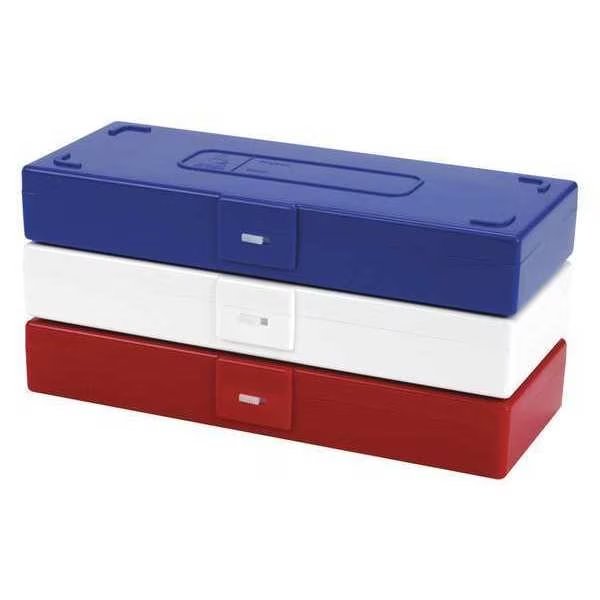 Microscope Slide Box, 50 Slots, Red, Heathrow Scientific, Mfr#: HS15996B