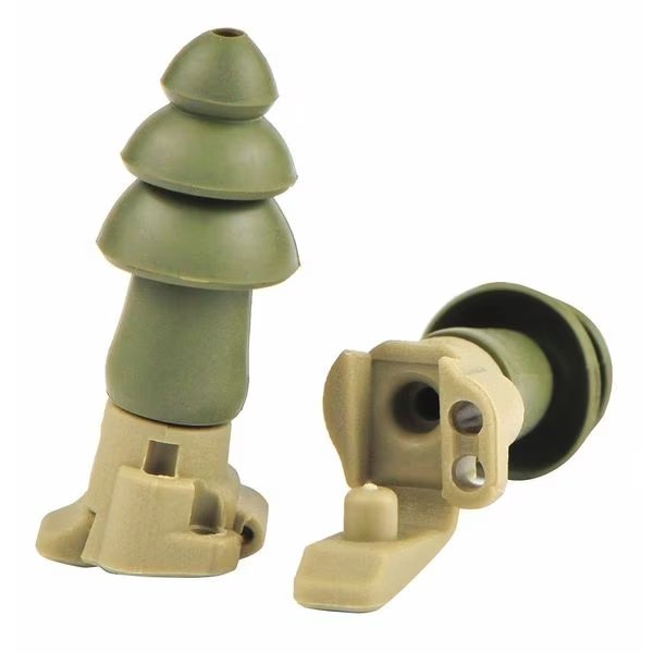 Battleplugs(R) Reusable Soft Plastic Ear Plugs, Bell Shape, 24 dB, Green, 1 PR, Moldex, Mfr#: 6498