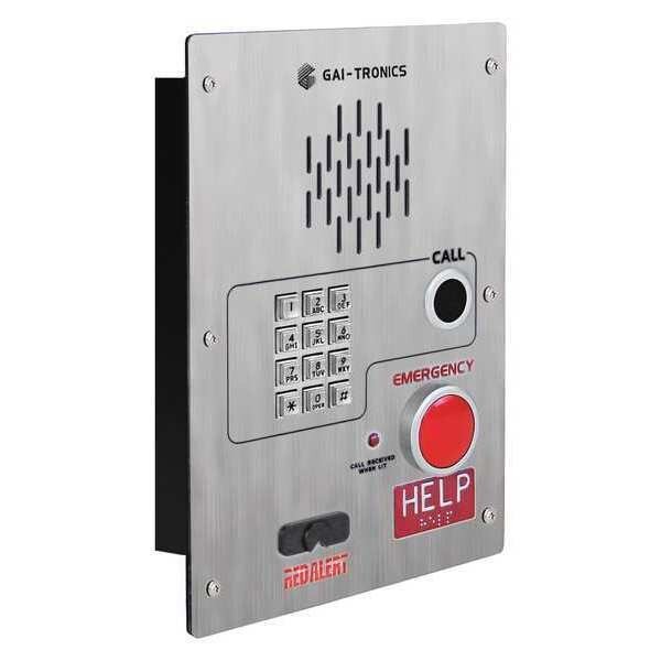 Emergency Telephone, Ethernet, Silver, Hubbell Gai-Tronics, Mfr#: 398-712RT