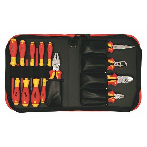 Insulated Tool Set, 14 Pieces, 1000VAC Max, Wiha, Mfr#: 32895