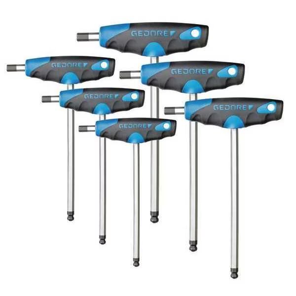 6 Piece Metric T-Shape Hex Key Set, DT 2142-06, Gedore, Mfr#: DT 2142-06