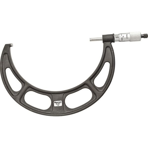 Outside Micrometer, 0 to 25mm Range, Starrett, Mfr#: T436.1XRL-8