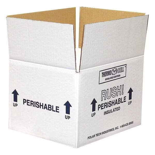 Insulated Shipping Bio Foam & Carton, 1-5 Day, Polar-Tech, Mfr#: 53XM39