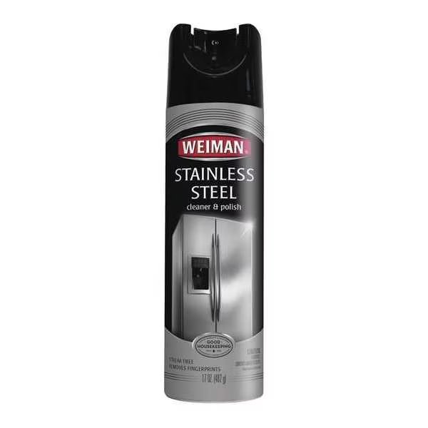 Cleaner, Aerosol, 17 oz., For Use On SS, Weiman, Mfr#: 49