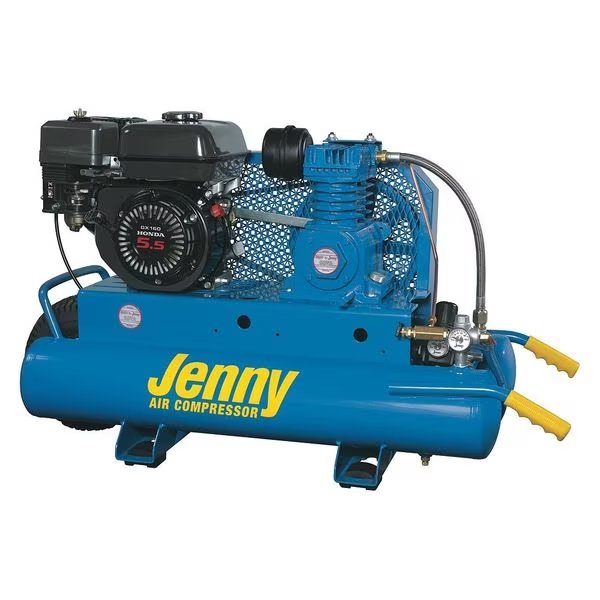 Gas Air Compressor, 8 gal. Tank, 5.5 HP, Jenny, Mfr#: K5HGA-8P