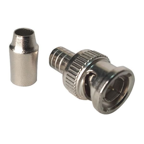 Coaxial Crimp Connector, BNC Male, PK10, Vitek, Mfr#: VT-BNC-CRMP-PLM10