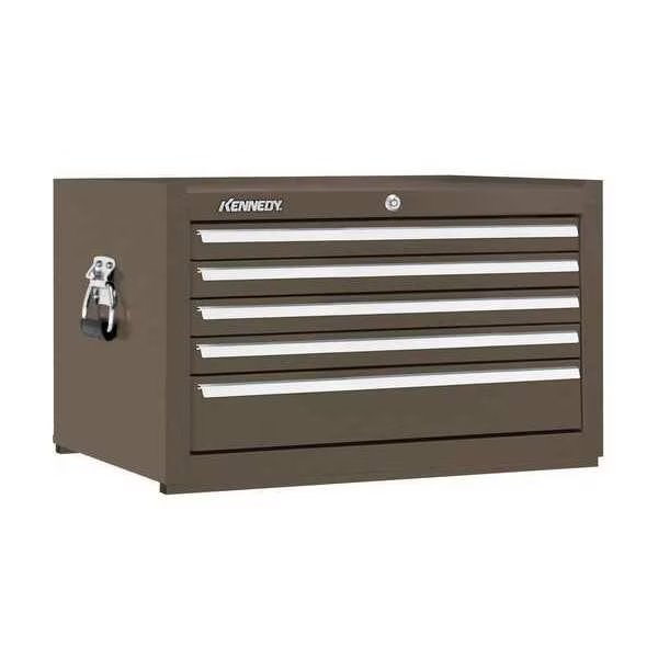 KSeries Top Chest, 5 Drawer, Brown, Steel, 27 in W x 18 in D x 16-1/2 in H, Kennedy, Mfr#: 285XB