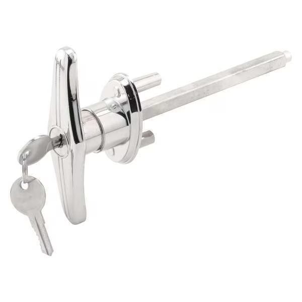 Keyed T-Handle, 5/16 in. x 4-3/4 in. Square Shaft, Diecast Construction, Chrome (Single Pack), Primeline Tools, Mfr#: GD 52169