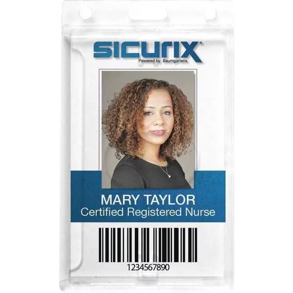 Rigid Badge Holder, Vertical, PK25, Sicurix, Mfr#: BAU 68140