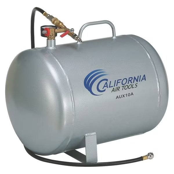 10-Gallon Aluminum Air Tank 125 PSI Max only 12 lbs, California Air Tools, Mfr#: AUX10A