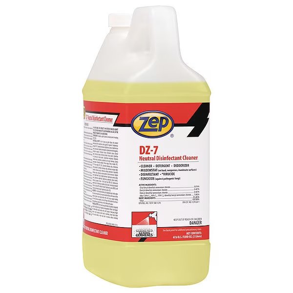 Disinfectant Cleaner, Spray Bottle, Pleasant, Yellow, 4 PK, Zep, Mfr#: N68901