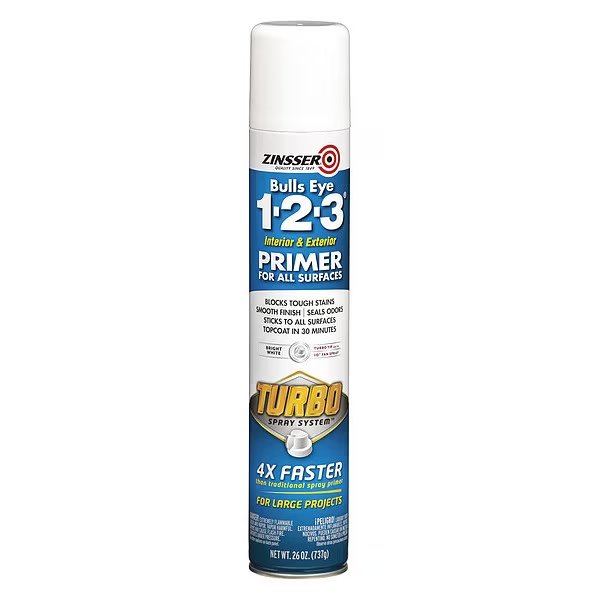 Be 1-2-3 Turbo White, Flat Finish, 26 oz., Zinsser, Mfr#: 343746