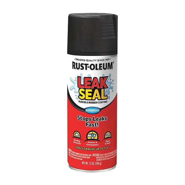 Leak Sealer, 12 oz, Latex; Oil Base, Black, Rust-Oleum, Mfr#: 265494