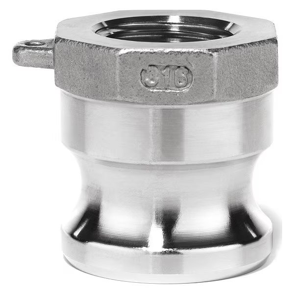 Cam and Groove Adapter, 5", 304 SS, Usa Industrials, Mfr#: BULK-CGF-274