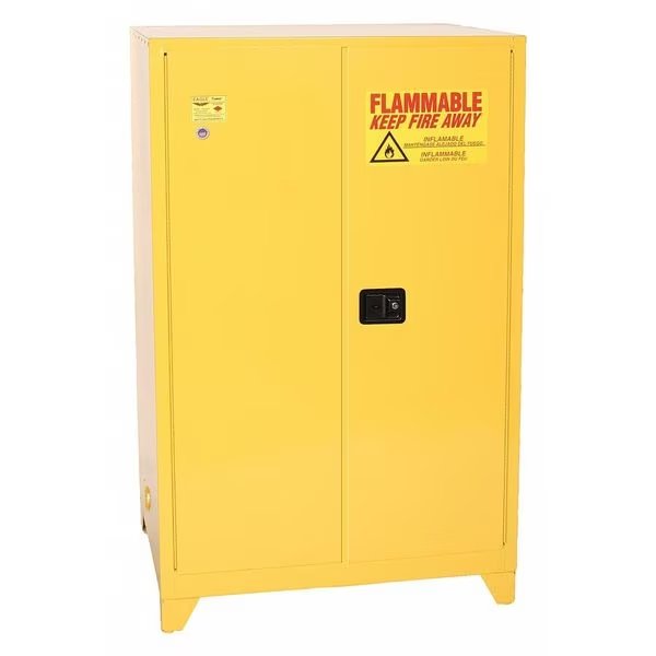 Flammable Liquid Safety Cabinet, Yellow, Eagle Mfg, Mfr#: 1992XLEGS