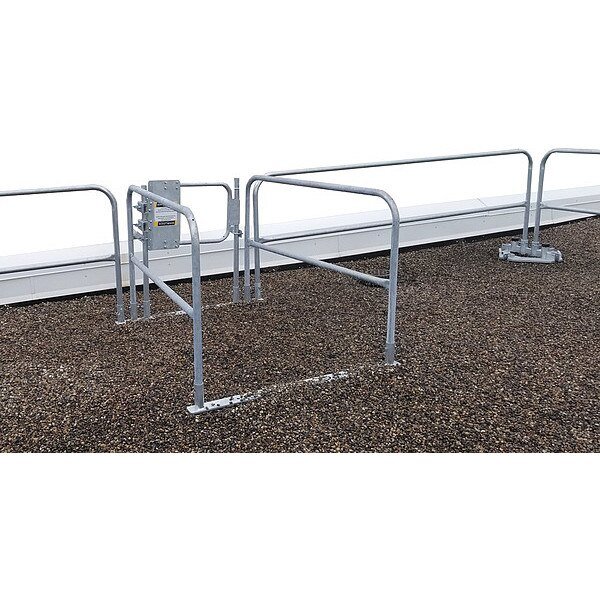 Guardrail, Gray, Overall 3-1/2 ft. H, Garlock Safety Systems, Mfr#: 449-001-600