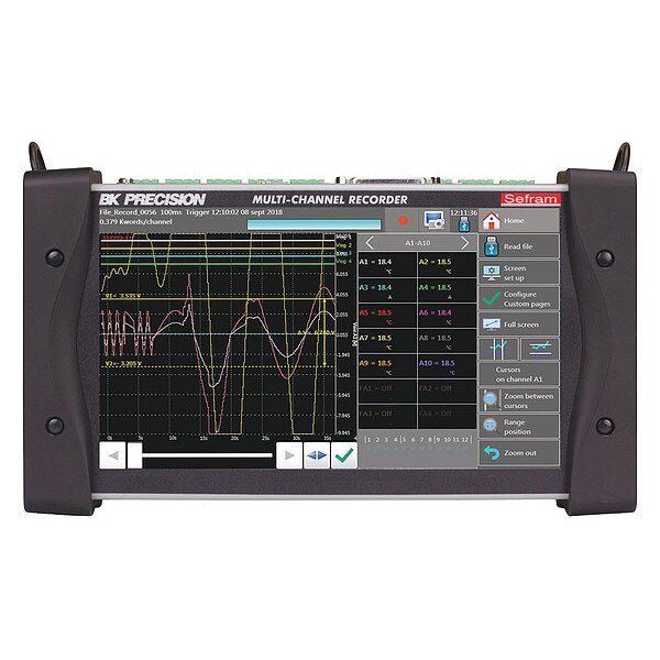 Paperless Recorder, 20 to 200 Channl, LCD, B&K Precision, Mfr#: DAS220-BAT