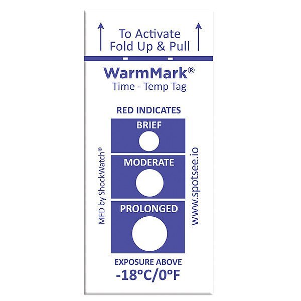 Temperature Indicator Label, Heat, PK100, Warmmark, Mfr#: WM -18/0