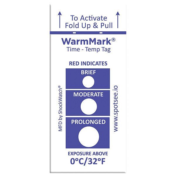 Temperature Indicator Label, Heat, PK100, Warmmark, Mfr#: WM 0/32