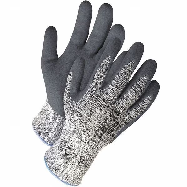 Cut-Resistant Coated HPPE Gloves, A6 Cut Level, 13 ga, Gray, M (8), Bdg, Mfr#: 99-1-9626-8-K
