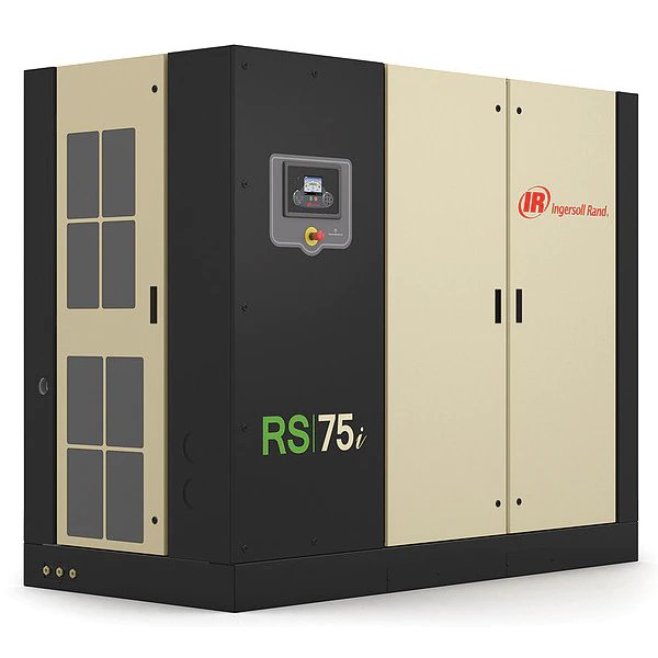 Rotary Screw Air Compressor, 55 kW, 360cfm, Ingersoll-Rand, Mfr#: RS55I-A125