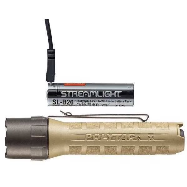 Tactical Flashlight, Nylon, Coyote, 600lm