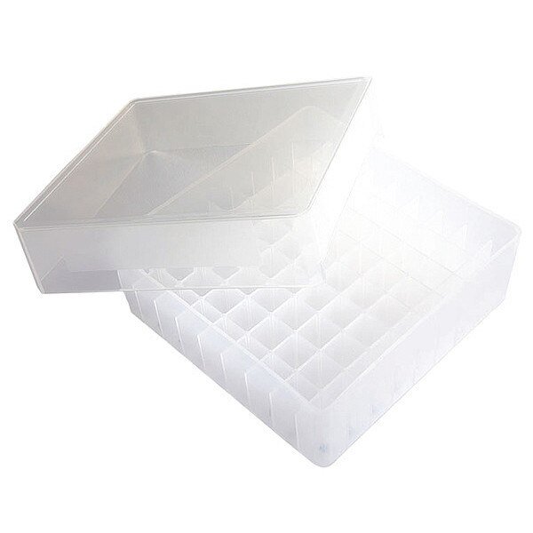 Tube Storage Box, Natural, 81-Well, PK5, Heathrow Scientific, Mfr#: HS120034
