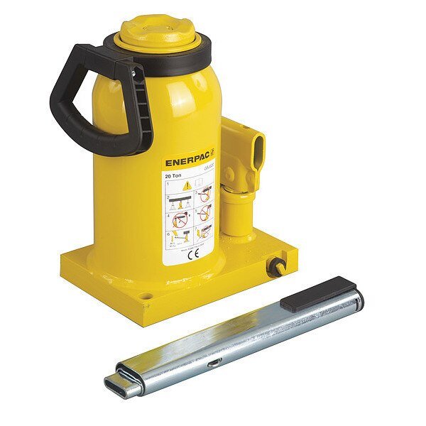 GBJ020A, 22 Ton, 5.91 in Stroke, Hydraulic Industrial Bottle Jack, Enerpac, Mfr#: GBJ020A