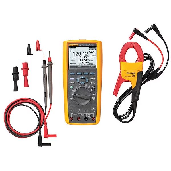 Digital Multimeter, LCD Display, Fluke, Mfr#: FLUKE-289/IMSK