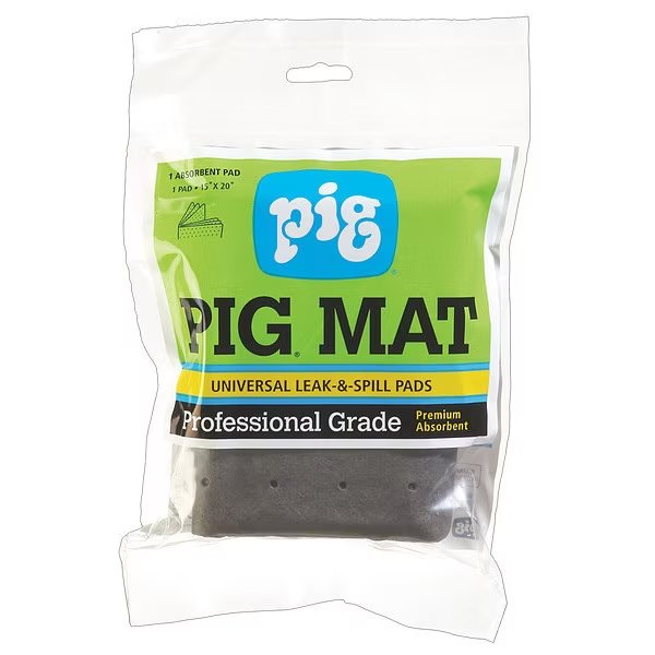 Sorbents, 0 gal, 15 in x 20 in, Universal, Gray, Polypropylene, Pig, Mfr#: 25200