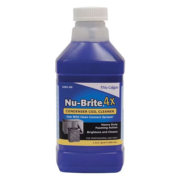 Coil Cleaner, 1 qt., Blue, Liquid, Nu-Calgon, Mfr#: 4291-90