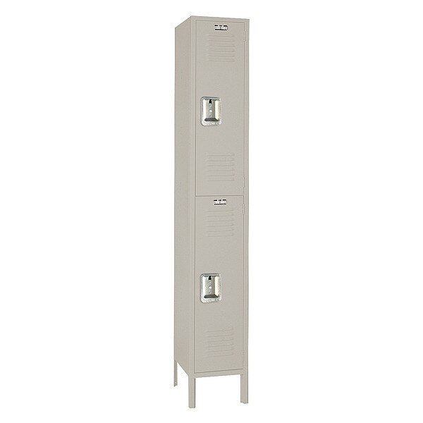 Wardrobe Locker, (1) Wide, (2) Tier, Steel, Powder Coated Finish, 12 in W, 15 in D, 78 in H, Lyon, Mfr#: 7GC5212ISU