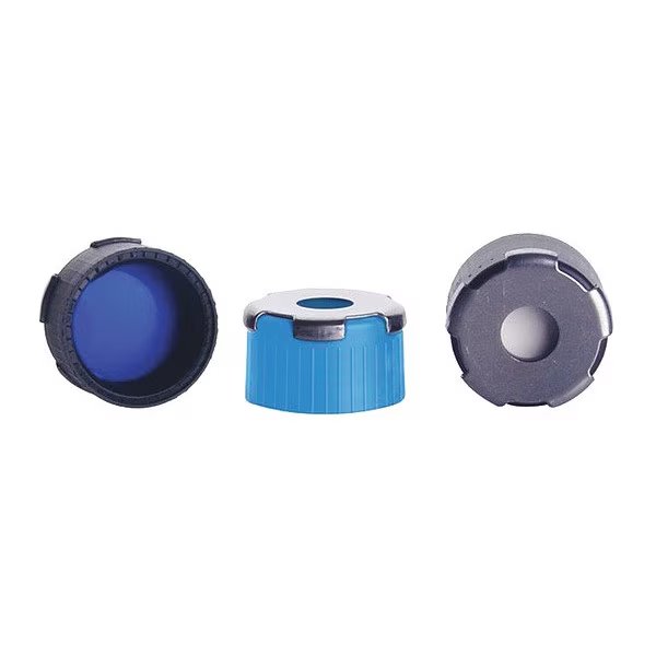 Cap, 18 mm Dia, Blue, PK100, Wheaton Bluemag, Mfr#: 18-4102
