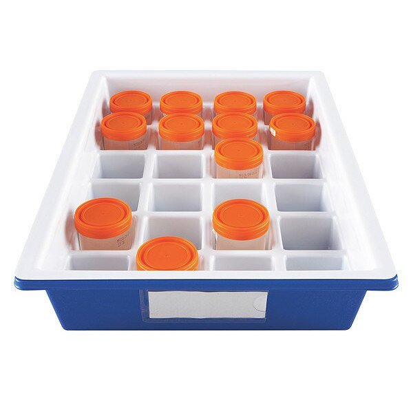Tray, 24 Slots, 24 Compartments, 3-5/16" H, Heathrow Scientific, Mfr#: HS120172