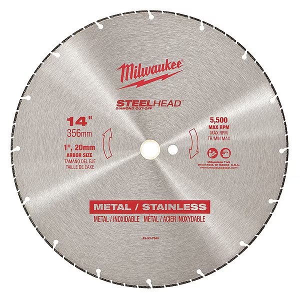 14 in. STEELHEAD Diamond Cut-Off Wheel, Milwaukee Tool, Mfr#: 49-93-7840