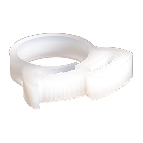 Snap-Hose Clamp, White, 0.83"Max ID, PK50, EnjoyTool Select, Mfr#: HC-H-PA66-N