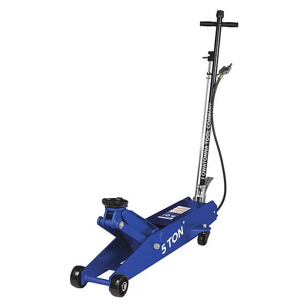5 ton Air/Hydraulic Service Jack 22 in Max. Lifting H., 5 7/8 in Min. Lifting H, Otc, Mfr#: HDJ5P
