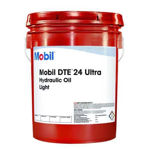 Hydraulic Oil. Pail, 5 gal, DTE 24 ISO Grade 32, Mobil, Mfr#: 125356