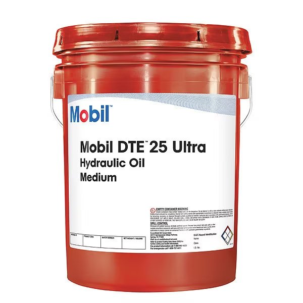 5 gal Pail, Hydraulic Oil, 46 ISO Viscosity, Not Specified SAE, Mobil, Mfr#: 125341