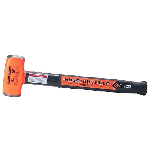 Indestructible Club Hammer, 4 lb., 16", Groz, Mfr#: 34502