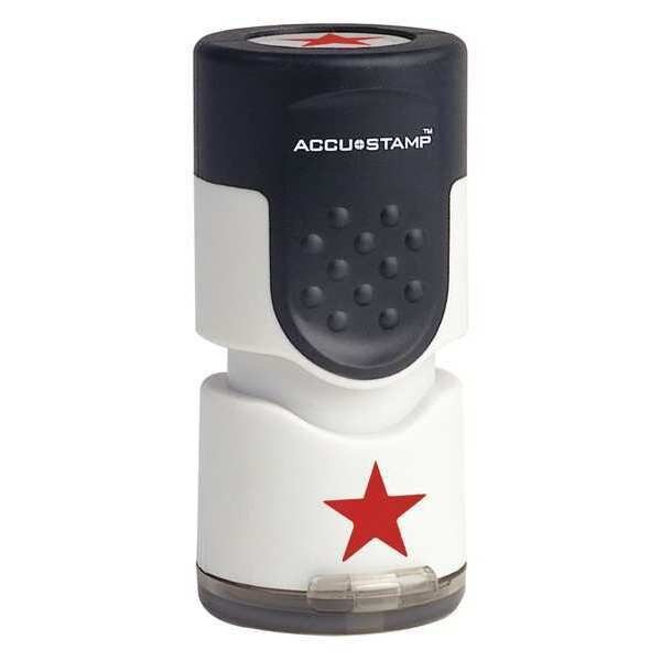Accustamp, Round Star, Red, Accu-Stamp, Mfr#: 030726