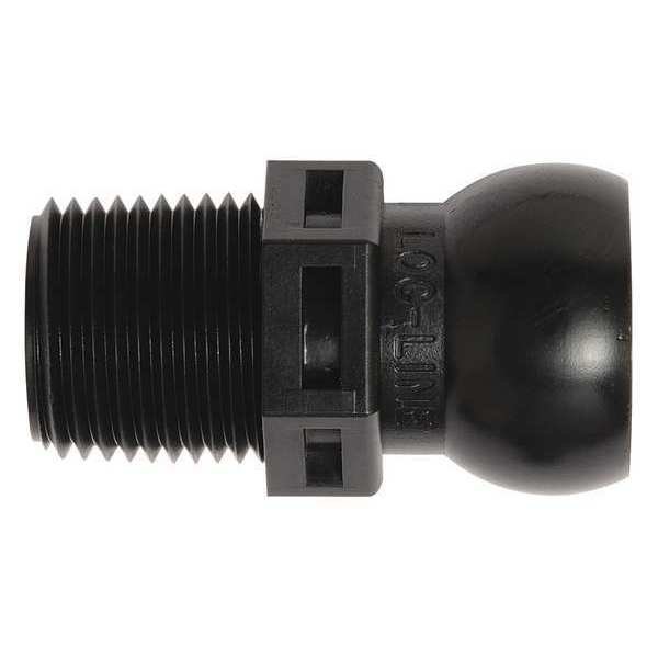 NPT Connector, Black, 3/8