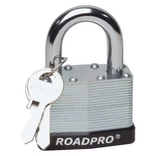 Laminated Steel Padlock, w/Bumper, 50mm, Roadpro, Mfr#: RPLS-50