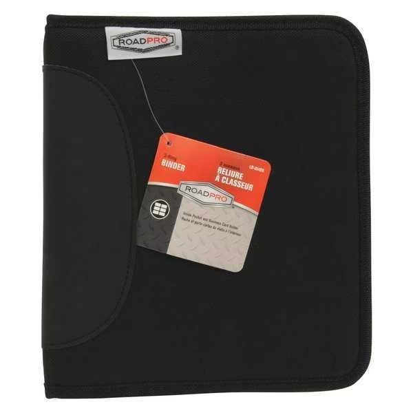3-Ring Binder for Loose-Leaf, Black, Roadpro, Mfr#: LB-004BK