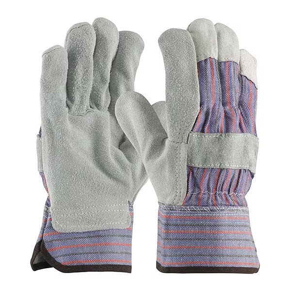 Split Leather Palm, Bk/Rd Stripd, 2XL, PK12, Pip, Mfr#: 84-7532/XXL